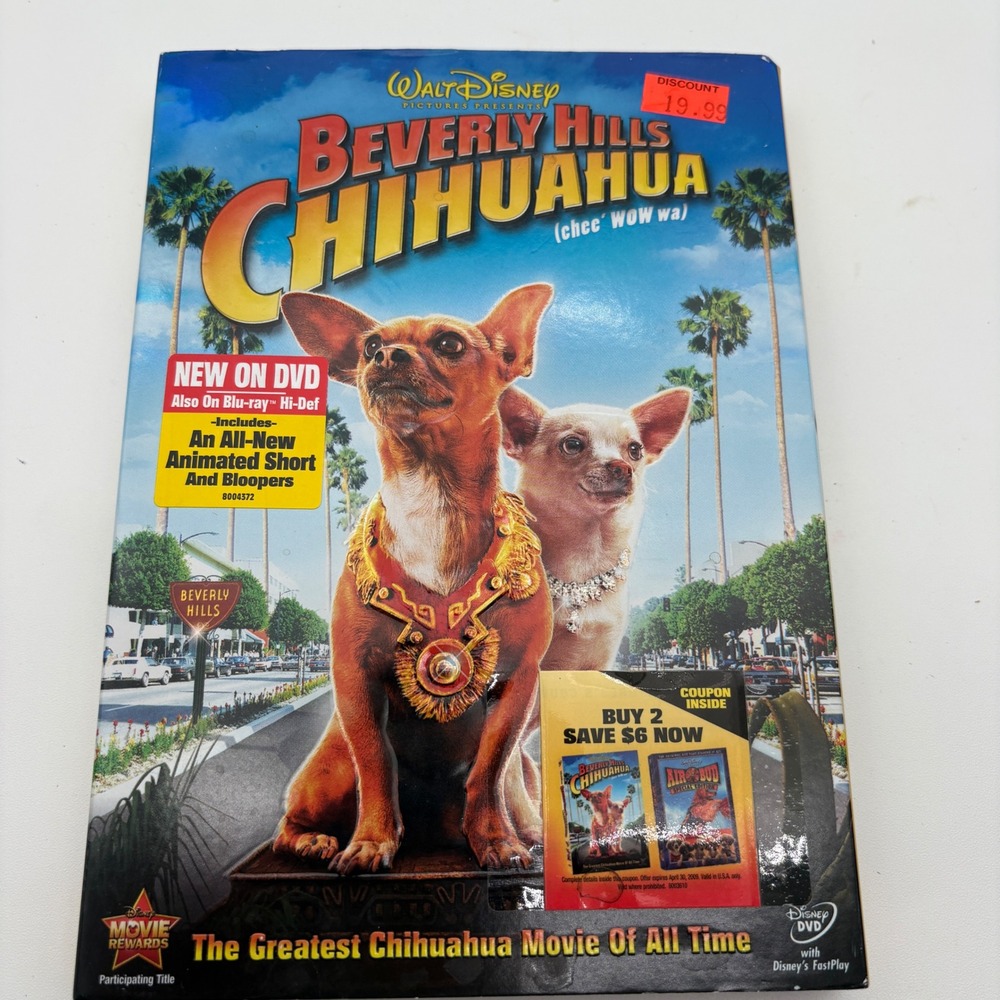 Beverly Hills Chihuahua DVD Walt Disney Pictures 2009 Family Comedy Slipcover
